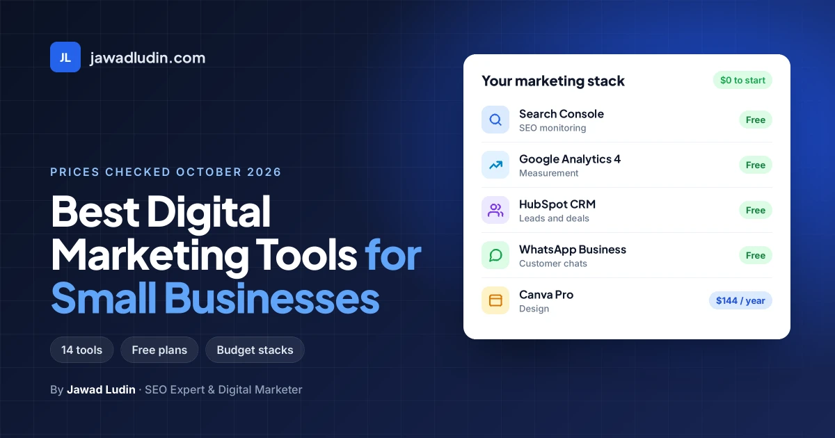 Best digital marketing tools for small businesses in 2026
